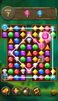 Jewel Match 3 Puzzle: Misión de bloque láser Screen Shot 2