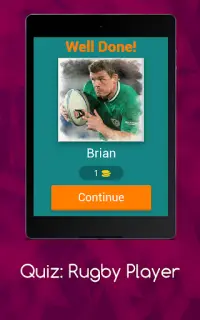 Rugby Players Picture Quiz Game Screen Shot 6