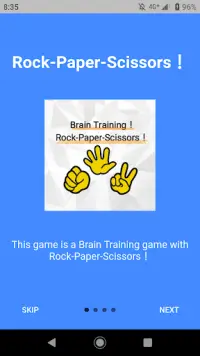 Brain Training！ Rock-Paper-Scissors！(RPS Game) Screen Shot 1