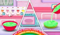Rainbow Doll Cake panadería Juego - DIY Cocina Niñ Screen Shot 8