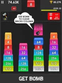 2048 Merge Bricks - Number Puzzle - 2048 Solitaire Screen Shot 8
