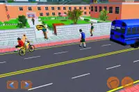 Virtual Grandpa: School Kids Bicycle Transport Fun Screen Shot 3