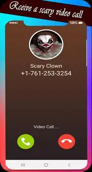 Video call and chat simulation with scary clown Screen Shot 7