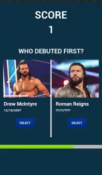 Guess WWE Debut - WWE Fan Trivia Game Screen Shot 3