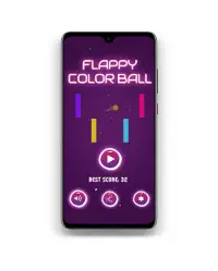 Flappy Color Ball Screen Shot 0