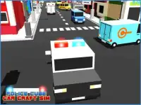 Police Cube Car Craft Sims 3D Screen Shot 6