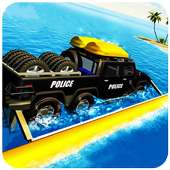 6x6 Water Surfer: Police Car Criminal Chase Sim 3D