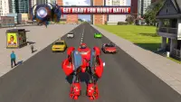 Flying Robot Car Simulator: Real Rope hero game Screen Shot 2
