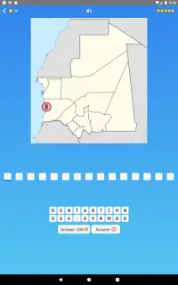 Mauritania: Regions & Provinces Map Quiz Game Screen Shot 7