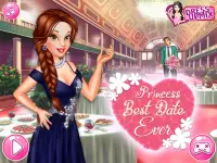 PRINCESS BEST DATE EVER - Kiss games for girls Screen Shot 0