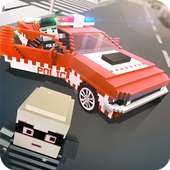 Mr. Blocky Police: Police Car SIM