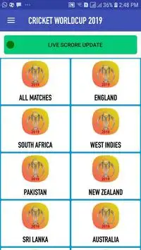 Cricket Worldcup 2019 Screen Shot 0