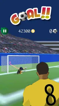 Sebelas Goal - 3D sepak bola adu penalti permainan Screen Shot 2