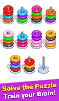 Color Hoop Sort - Sort it Puzzle - Hoop Stack Screen Shot 2