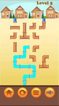 Connect Pipes Puzzle Game Screen Shot 0