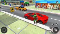 Superhero Stickman Rope Hero - Gangster Crime Game Screen Shot 3