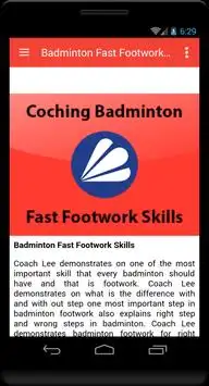 Badminton Fast Footwork Skill Screen Shot 1