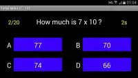 Times table Screen Shot 1