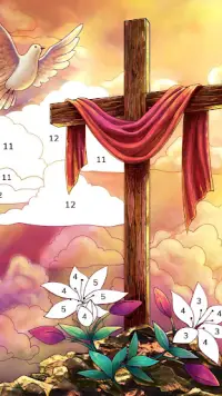 Bible Coloring Paint By Number Screen Shot 1