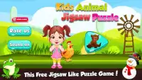 Kids Animal Jigsaw Free Puzzle Screen Shot 0