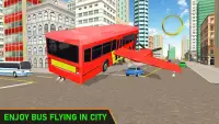 Lumilipad Lungsod Bus: Paglipad Simulator 2019 Screen Shot 6