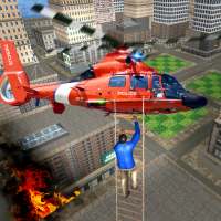리얼 시티 경찰 헬리콥터 게임 : 구조 임무