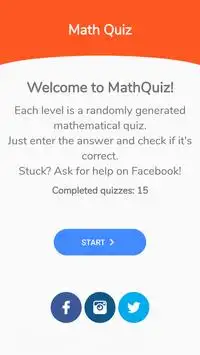 MathQuiz - Math Test Screen Shot 0