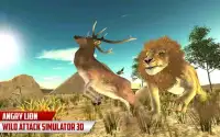 Angry Lion Village Attack - Wild Lion Simulator 3D Screen Shot 1