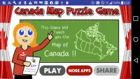 Canada Map Puzzle Game Free Screen Shot 0