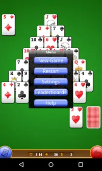 Classic Pyramid Solitaire Free Screen Shot 1