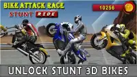 Corrida de ataque de bicicleta Moto estrada raiva Screen Shot 3