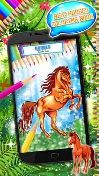 libro para colorear caballos Screen Shot 0