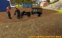 ATV Bike Animal Transport Cart Driving 2019 Screen Shot 1