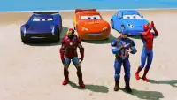 Super Hero Cars Lightning Mcqueen Car Racing Games Screen Shot 0