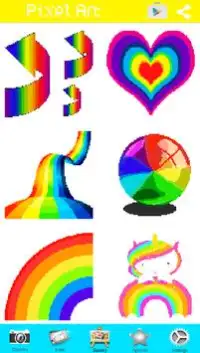 Coloring Rainbow Pixel Art Game Screen Shot 2