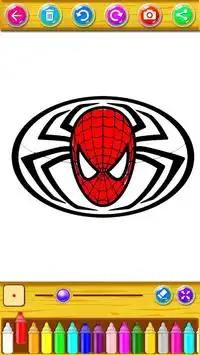 Coloring Book for the amazing spider hero Screen Shot 5