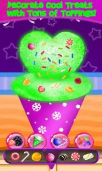 Glowing Rainbow Snow Cone-A Giochi di dessert di n Screen Shot 4