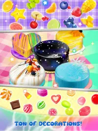 Galaxy Mirror Glaze Cake - Sweet Desserts Maker Screen Shot 2