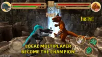 الديناصورات المقاتلين - ألعاب القتال الحرة Screen Shot 2
