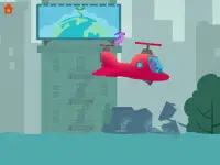 공룡 헬리콥터 - 아동용 공중 구조 게임 Screen Shot 8