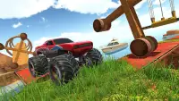 Gila truk rakasa aksi 3D: Game balap ketangkasan Screen Shot 5