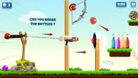 Bottle Shooting Slingshot Game Screen Shot 1