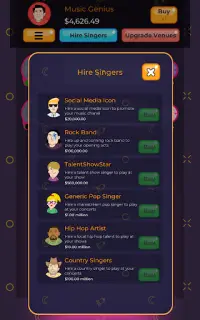 Talent Manager - Idle Music Clicker Screen Shot 6