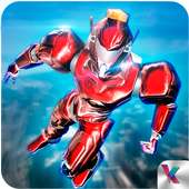 Flying Iron Hero Crime Avenger - City Battle