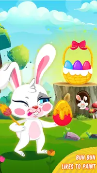 Easter Rabbit Egg Jogos: Candy Match 3 e Vestir Screen Shot 6