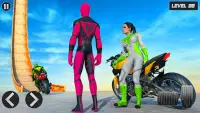 Superhero Bike Stunt Games 3D Screen Shot 0