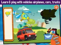 Vehicles Peg Puzzles for Kids Screen Shot 1