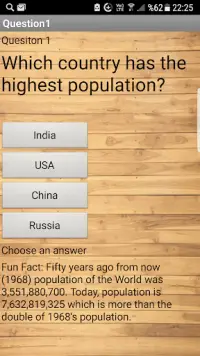 Population Quiz (4MB) Screen Shot 1