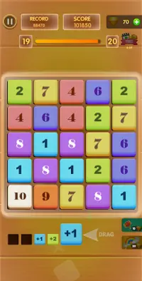 Number Game - Math-3 Game - Merge Block Raising Screen Shot 2