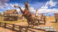 Village horse cart carriage transport simulator 3d Screen Shot 5